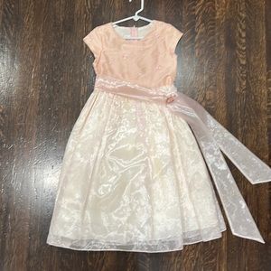 Children’s formal dress by fanci fanci peachy pink color